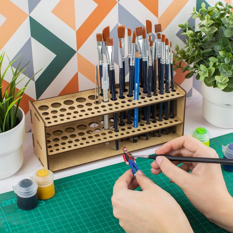 ProScale Paint Brush holder. Large Capacity Paint brush organizer and Art Supply Organizer kit for table and wall miniatures modeling crafts - Image 5